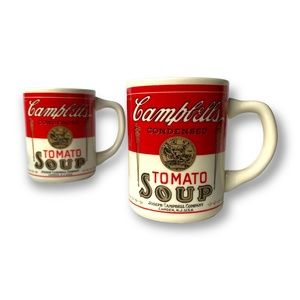 Vintage Campbell’s Tomato Soup Coffee Mugs Collectable Glass